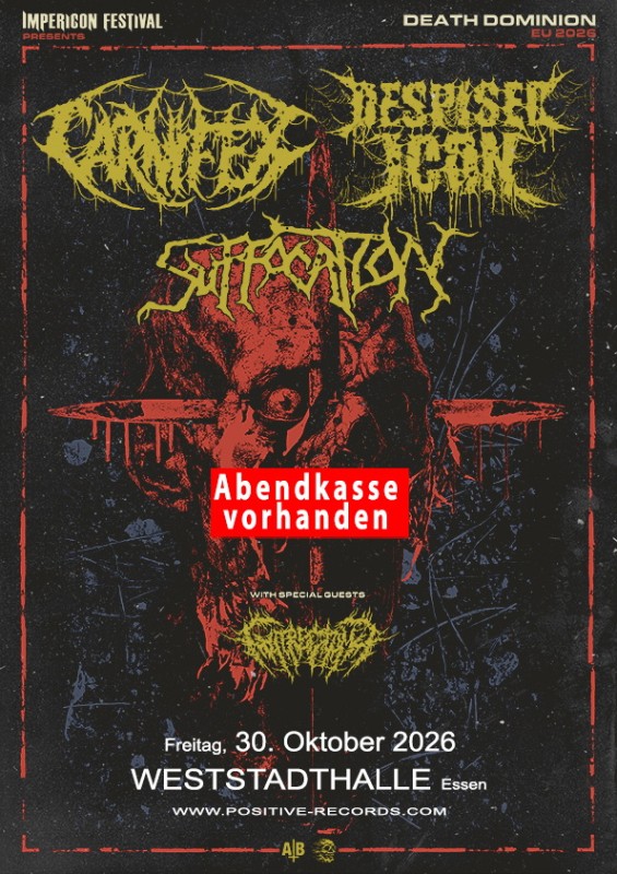 30.10.2026 - CARNIFEX - Abendkasse vorhanden