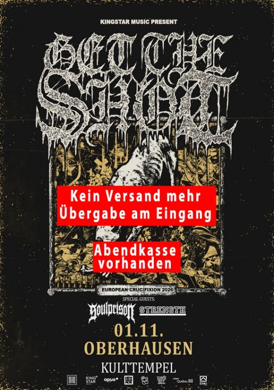 01.11.2026 - GET THE SHOT - Abendkasse vorhanden