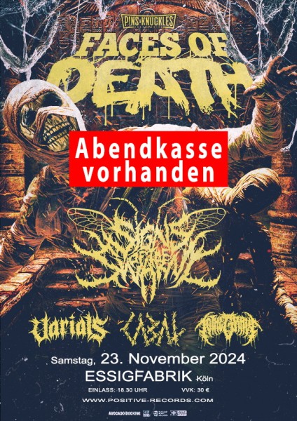 23.11.2024 - FACES OF DEATH TOUR - Abendkasse vorhanden