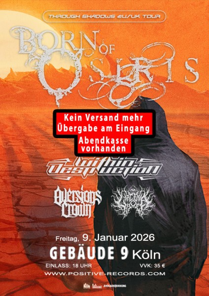 09.01.2026 - BORN OF OSIRIS - Abendkasse vorhanden